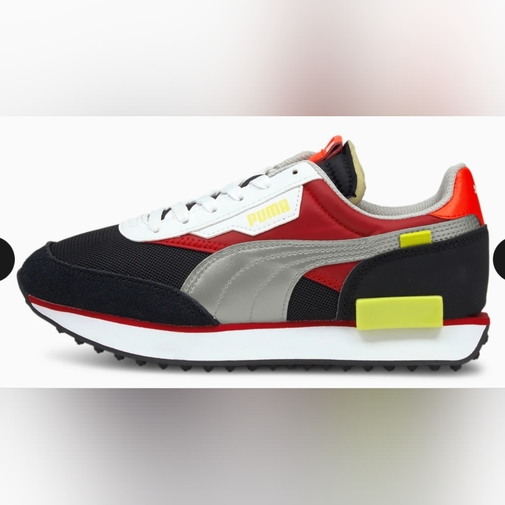 Puma Kids' Black and Red Sneakers